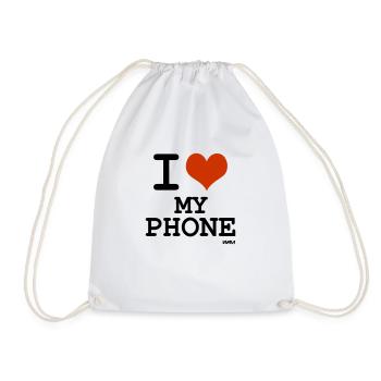 j'aime mon téléphone par wam - Sac de sport léger - blanc - Devant