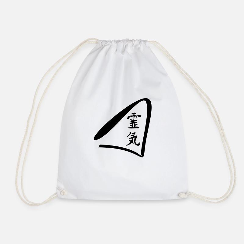 reiki icon - Drawstring Bag - white