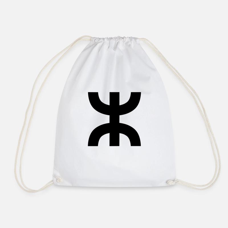 Aza Amazigh Kabyle Berber - Drawstring Bag - white