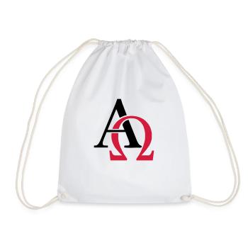 Alpha & Omega - Drawstring Bag - white - Front