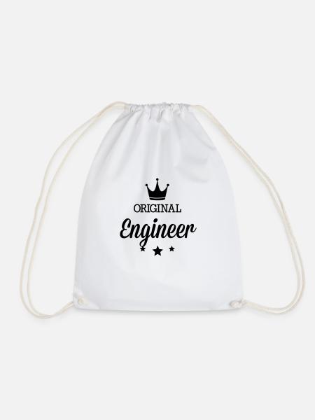 Original three star deluxe engineer - Drawstring Bag - white