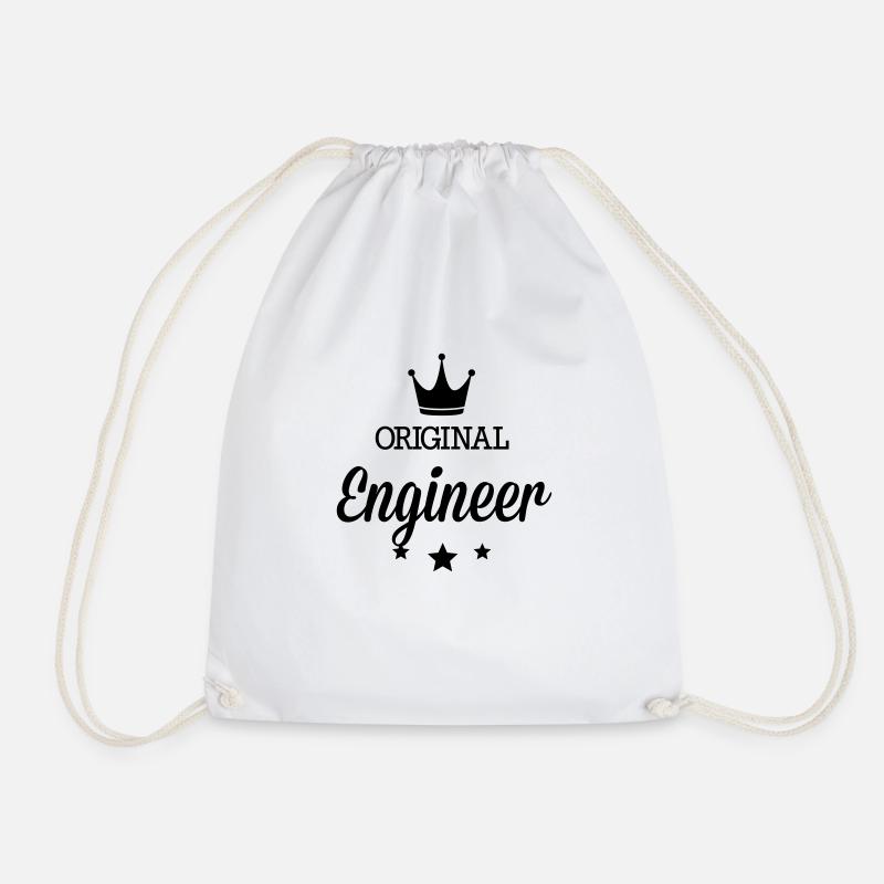 Original three star deluxe engineer - Drawstring Bag - white