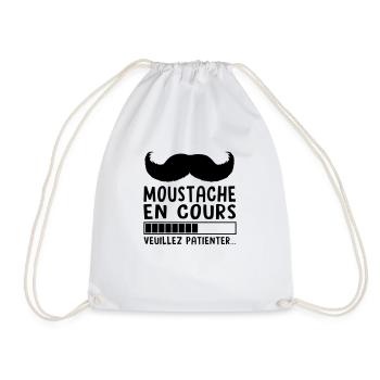 MOUSTACHE EN COURS - Sac de sport léger - blanc - Devant