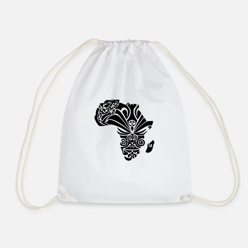 Africa - Drawstring Bag - white