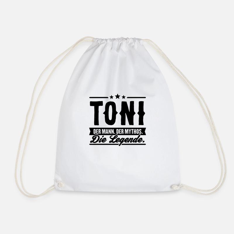 Mann Mythos Legende Toni - Turnbeutel - Weiß