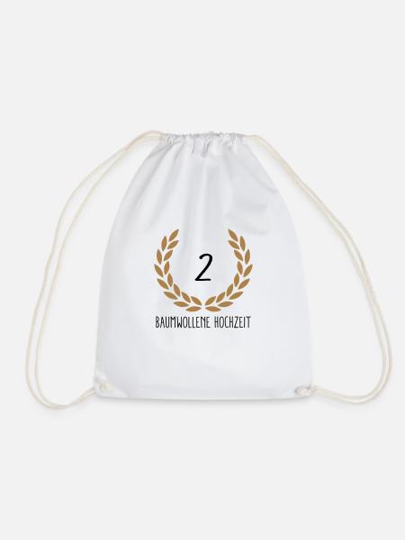 Hochzeitstag 2 - Turnbeutel - Weiß