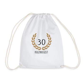 Hochzeitstag 30 - Turnbeutel - Weiß - Vorne