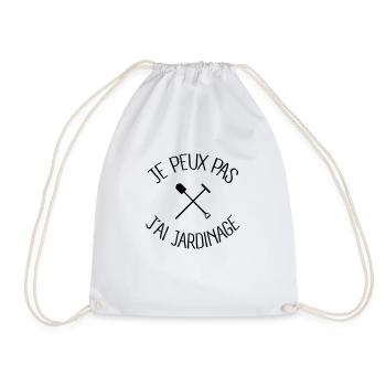 Je peux pas j'ai jardinage - Sac de sport léger - blanc - Devant