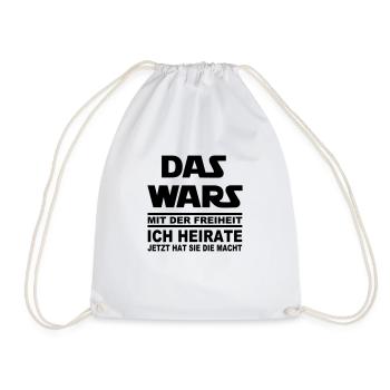DAS WARS x HEIRATE - sie - Turnbeutel - Weiß - Vorne