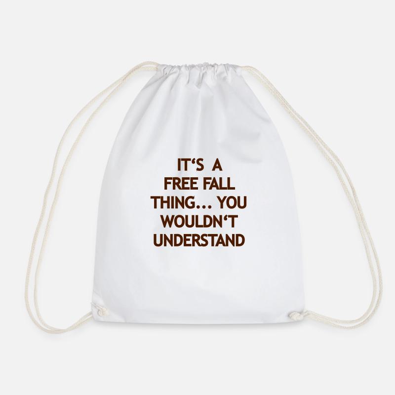 Freefall Thing - Drawstring Bag - white