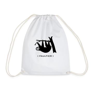 Sloth sloth lazy animal - Drawstring Bag - white - Front
