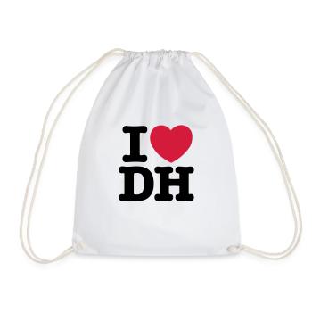 I Love DH Downhill Mountain Biking - Turnbeutel - Weiß - Vorne