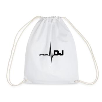 Official DJ Cool Party Club Music Pulse Heartbeat - Drawstring Bag - white - Front