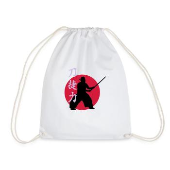 samurai_strength_victory_sword_3c - Turnbeutel - Weiß - Vorne