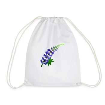 Lupine blau Sommer - Turnbeutel - Weiß - Vorne