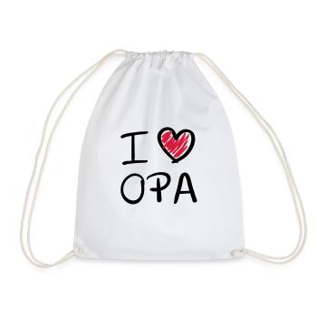 i Love Opa - Turnbeutel - Weiß - Vorne