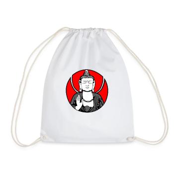 Gautama Buddha Logo - Drawstring Bag - white - Front