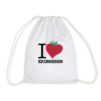 i_love_erdbeeren_3 - Sac de sport léger - blanc - Devant