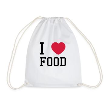 i heart food - Sac de sport léger - blanc - Devant