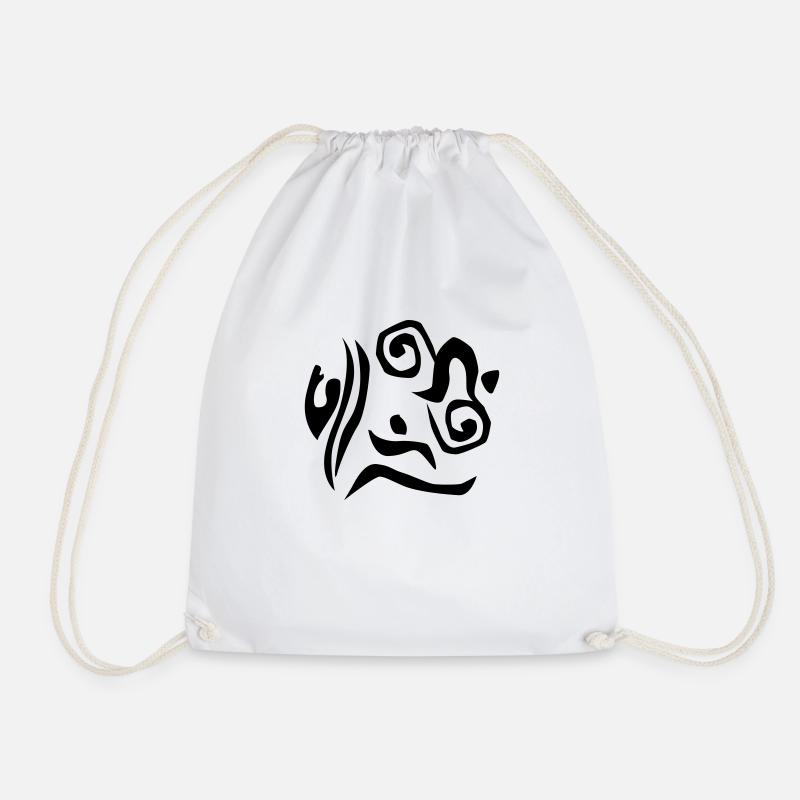 Triathlon freestyle - Drawstring Bag - white