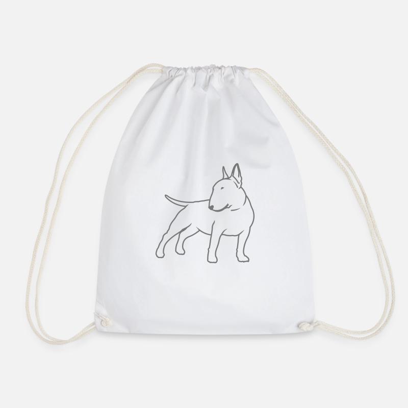 Bull Terrier cn_single_1c_4light - Drawstring Bag - white