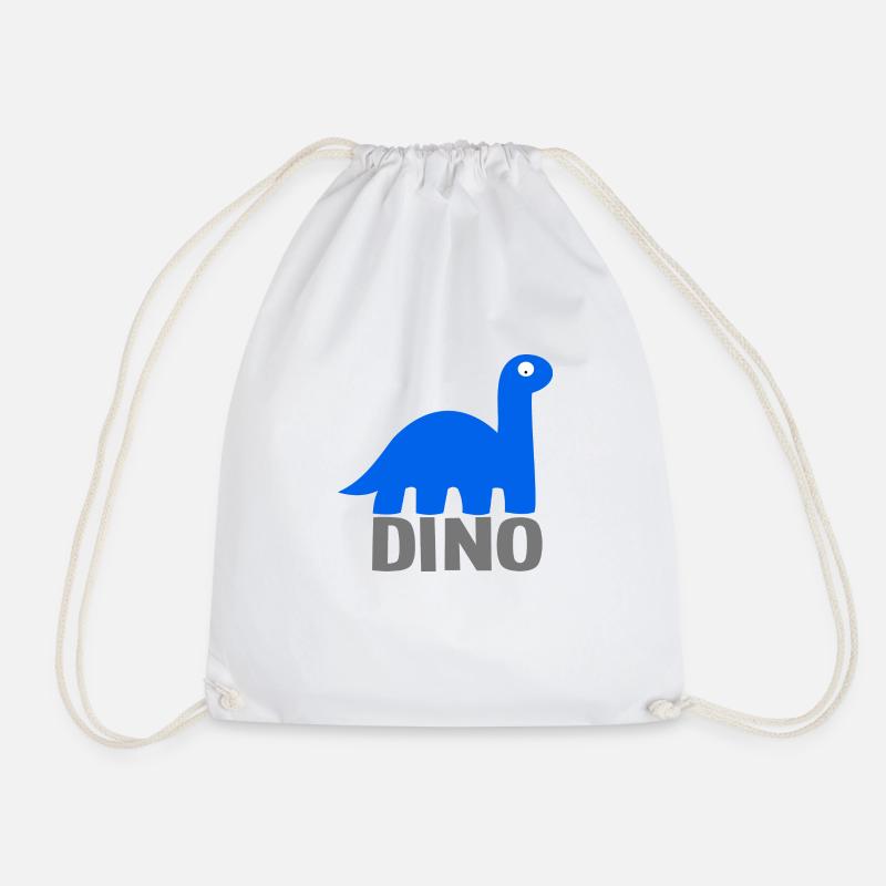 Dino - Drawstring Bag - white