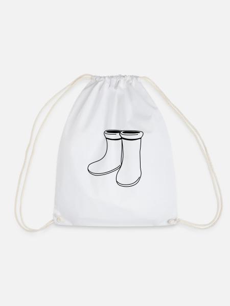 gummistiefel - Turnbeutel - Weiß