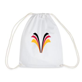 Strip lines flag of Germany - Drawstring Bag - white - Front