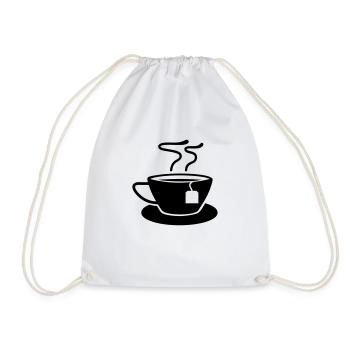 tea_cup_f1 - Turnbeutel - Weiß - Vorne