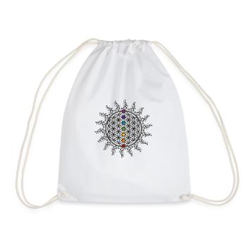 Fleur de vie, Flower, life, chakra, spiritualitè - Sac de sport léger - blanc - Devant