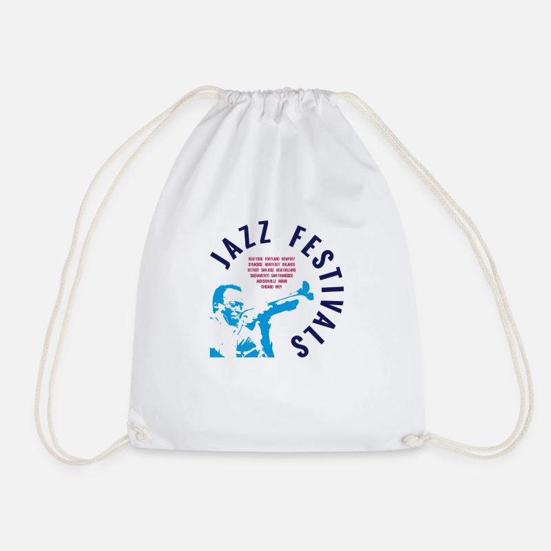 JAZZ FESTIVALS - Drawstring Bag - white