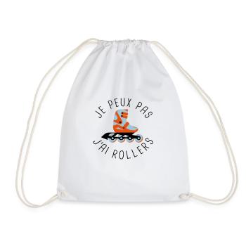 je peux pas j'ai rollers - Sac de sport léger - blanc - Devant