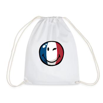 Smiley France - Drawstring Bag - white - Front