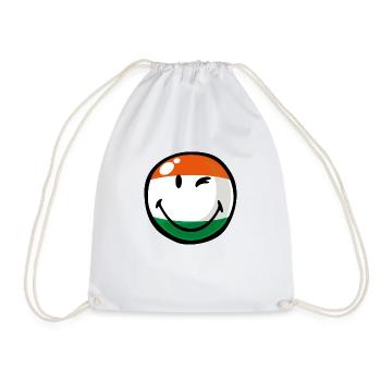 Smiley India - Sac de sport léger - blanc - Devant