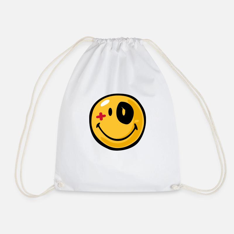 Smiley black eyed - Turnbeutel - Weiß