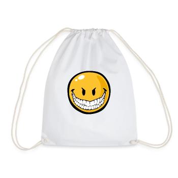 Smiley evil grin - Sac de sport léger - blanc - Devant