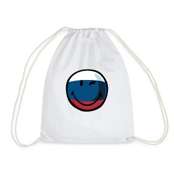 Smiley flag russia - Sac de sport léger - blanc - Devant