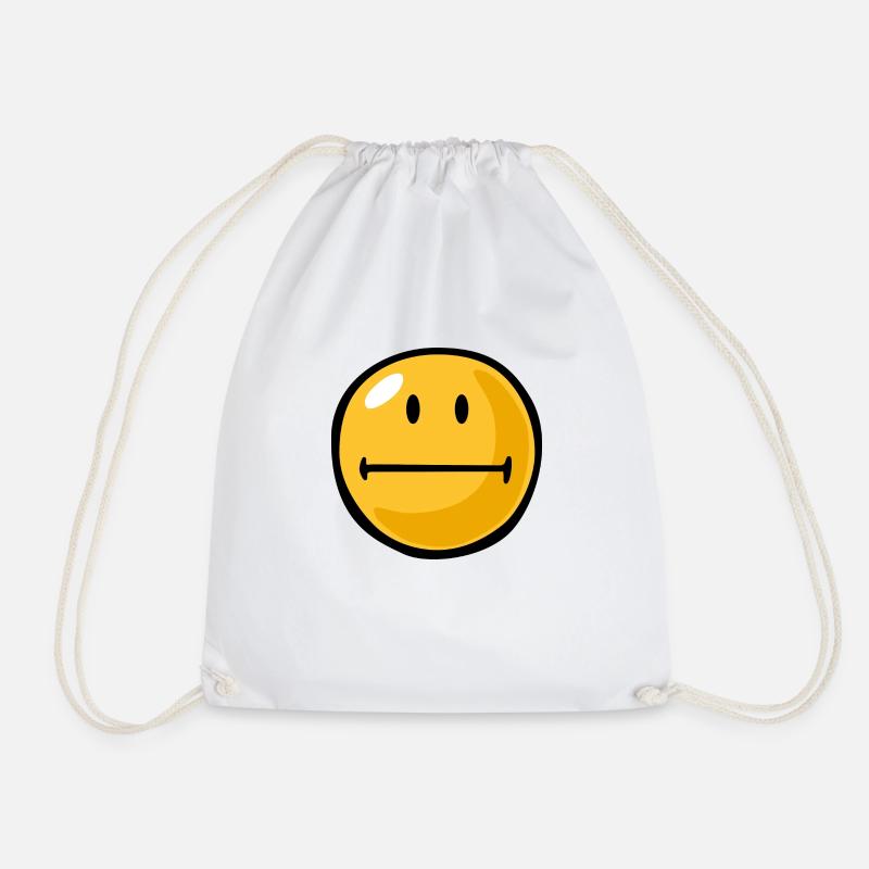 Smiley tight lipped - Turnbeutel - Weiß