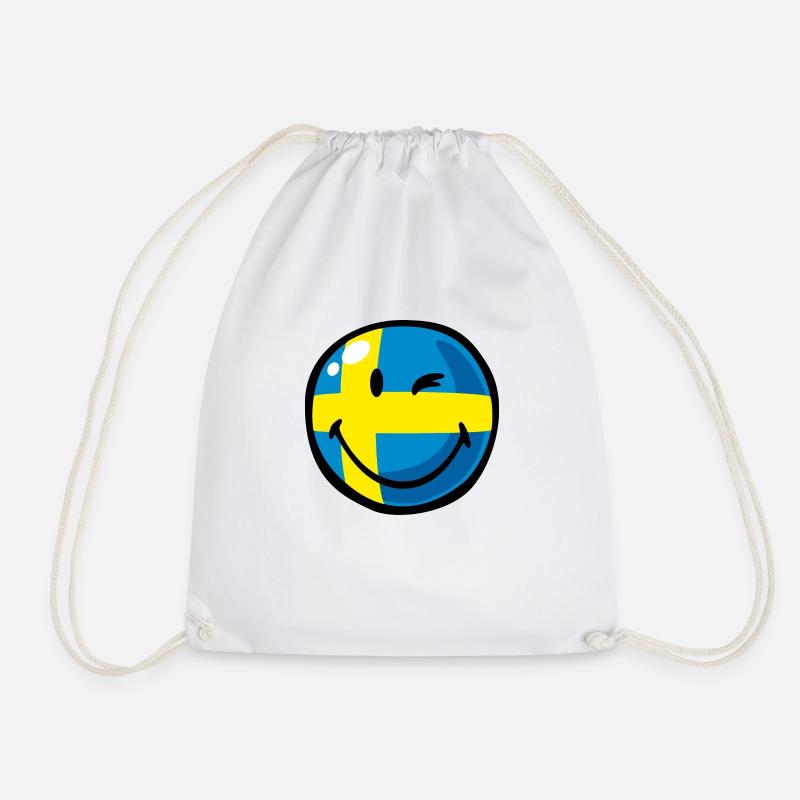 Smiley Flag Sweden - Turnbeutel - Weiß
