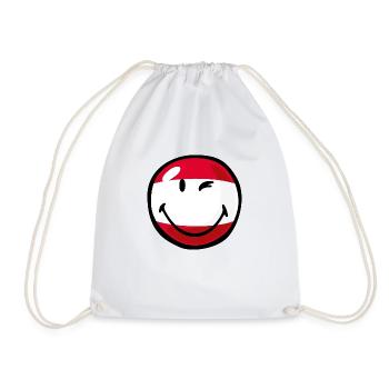 Smiley Flag Austria - Turnbeutel - Weiß - Vorne