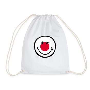 Smiley Flag Japan - Turnbeutel - Weiß - Vorne