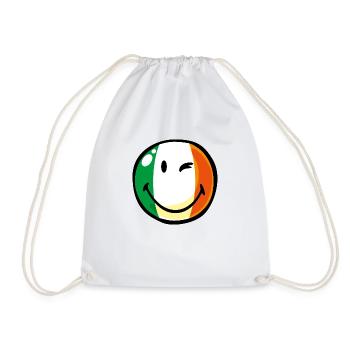 Smiley Flag Ireland - Sac de sport léger - blanc - Devant