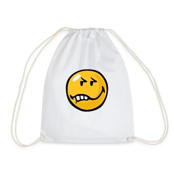 Smiley Anger Exasperation - Turnbeutel - Weiß - Vorne