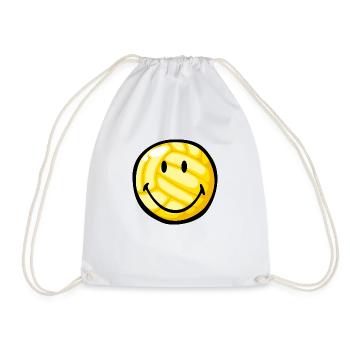Smiley Volleyball - Drawstring Bag - white - Front