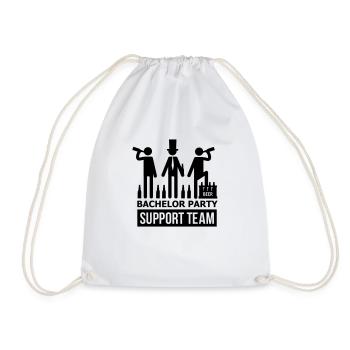 stag night - Drawstring Bag - white - Front