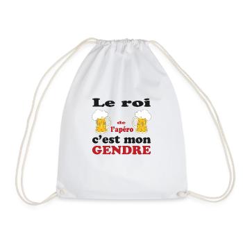 Le roi de l'apéro c'est mon gendre - Sac de sport léger - blanc - Devant