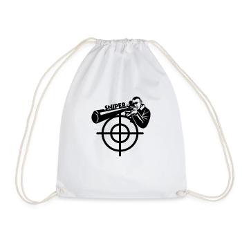 Sniper Art - Drawstring Bag - white - Front