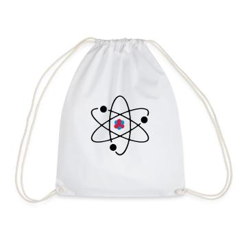 Atom 3 colors - Drawstring Bag - white - Front