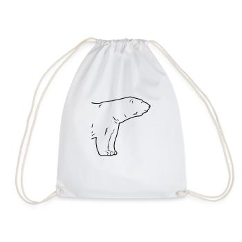 Polar Bear - Eisbär - Turnbeutel - Weiß - Vorne