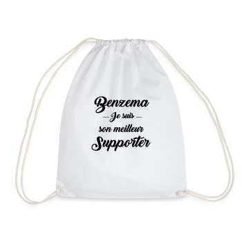 Benzema je suis son meilleur supporter - Sac de sport léger - blanc - Devant
